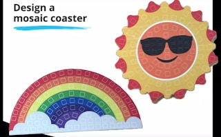 JCPenney Free Kid's Craft Mosaic sun and rainbow