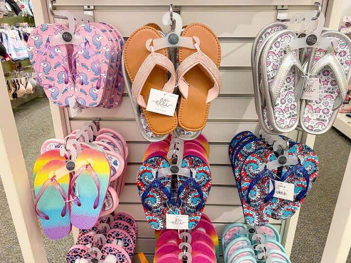 kohls girls sandals on hangers
