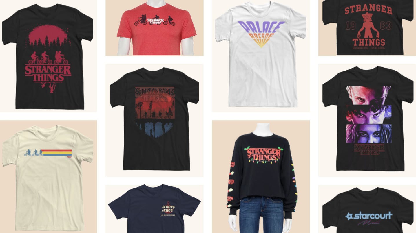 Stranger Things Apparel, up to 75% off 