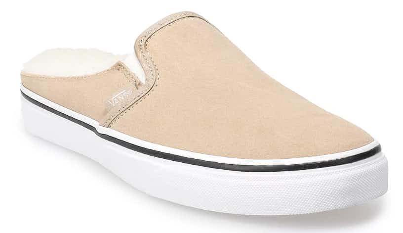 kohls Vans® Asher Women's Sherpa-Lined Suede Mules stock image 2022