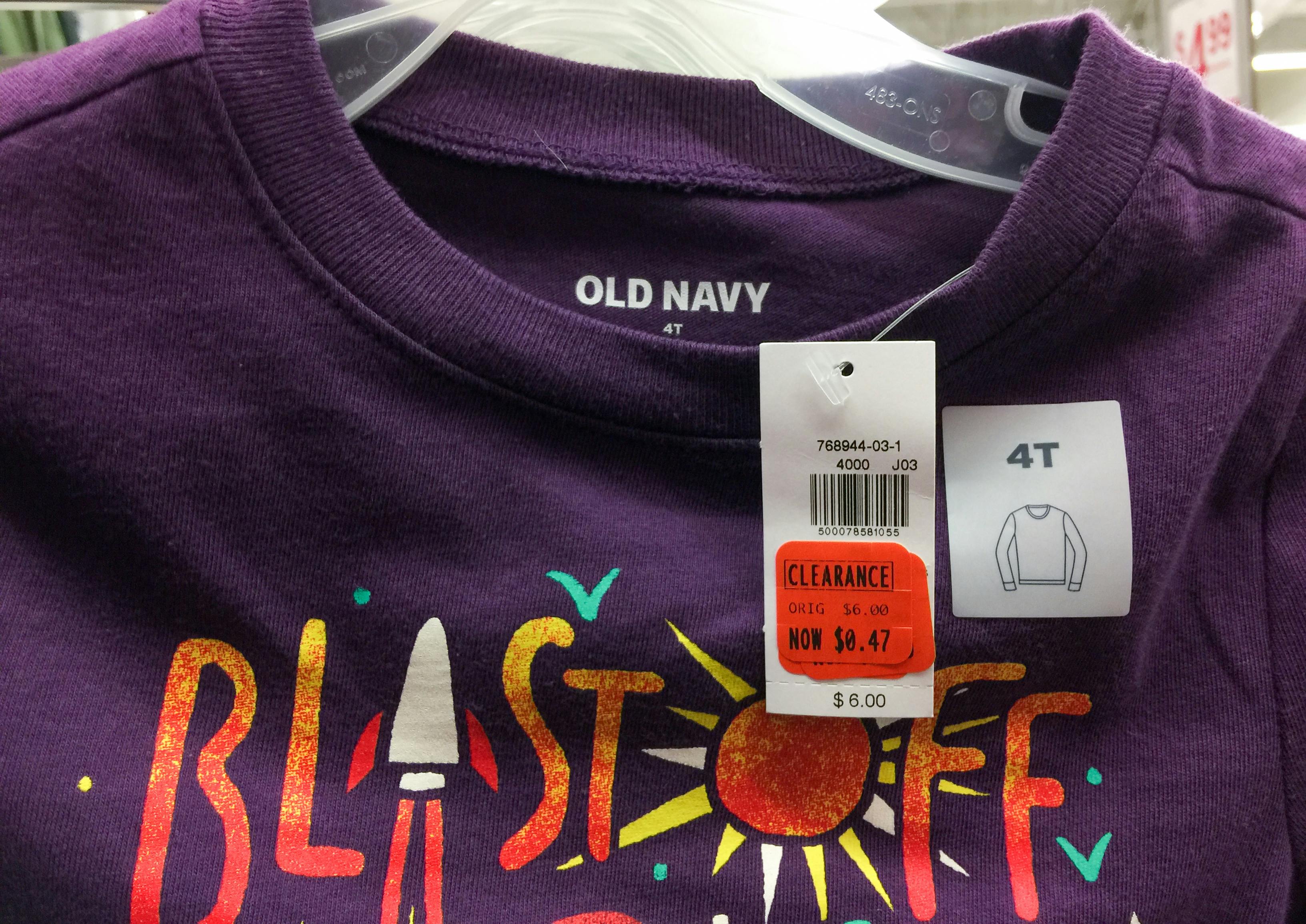 old navy 4 dollar tees