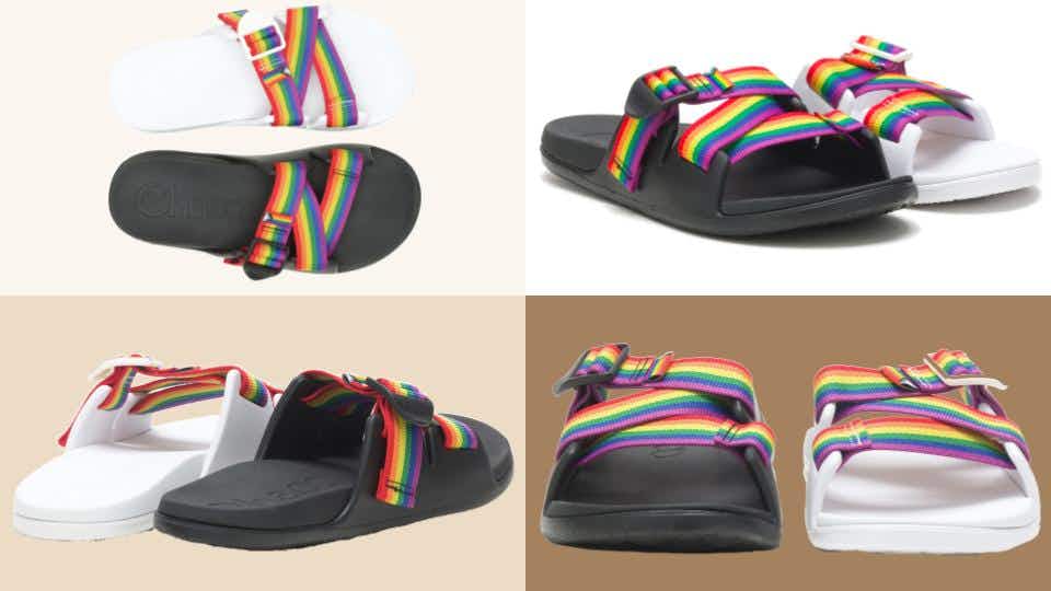 rei Chaco Chillos Pride Slide Sandals - Women's stock image collage 2022