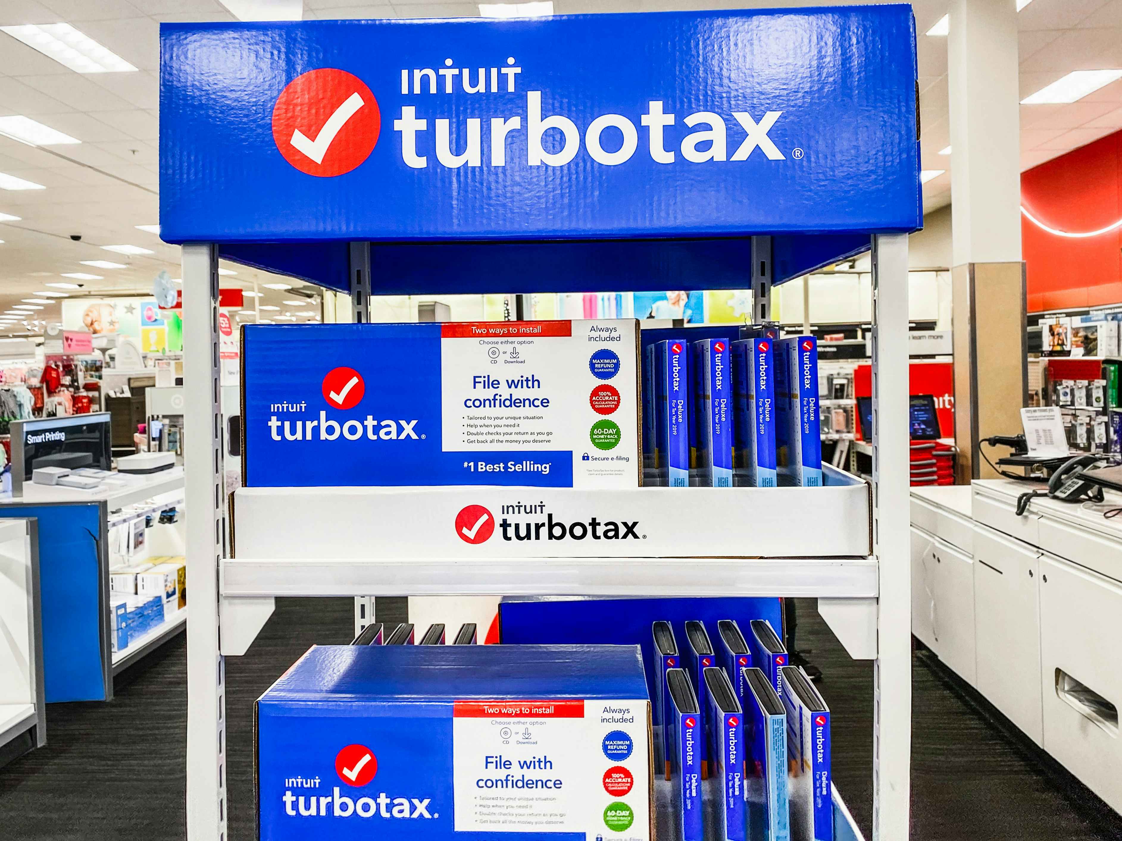 TurboTax display in a store