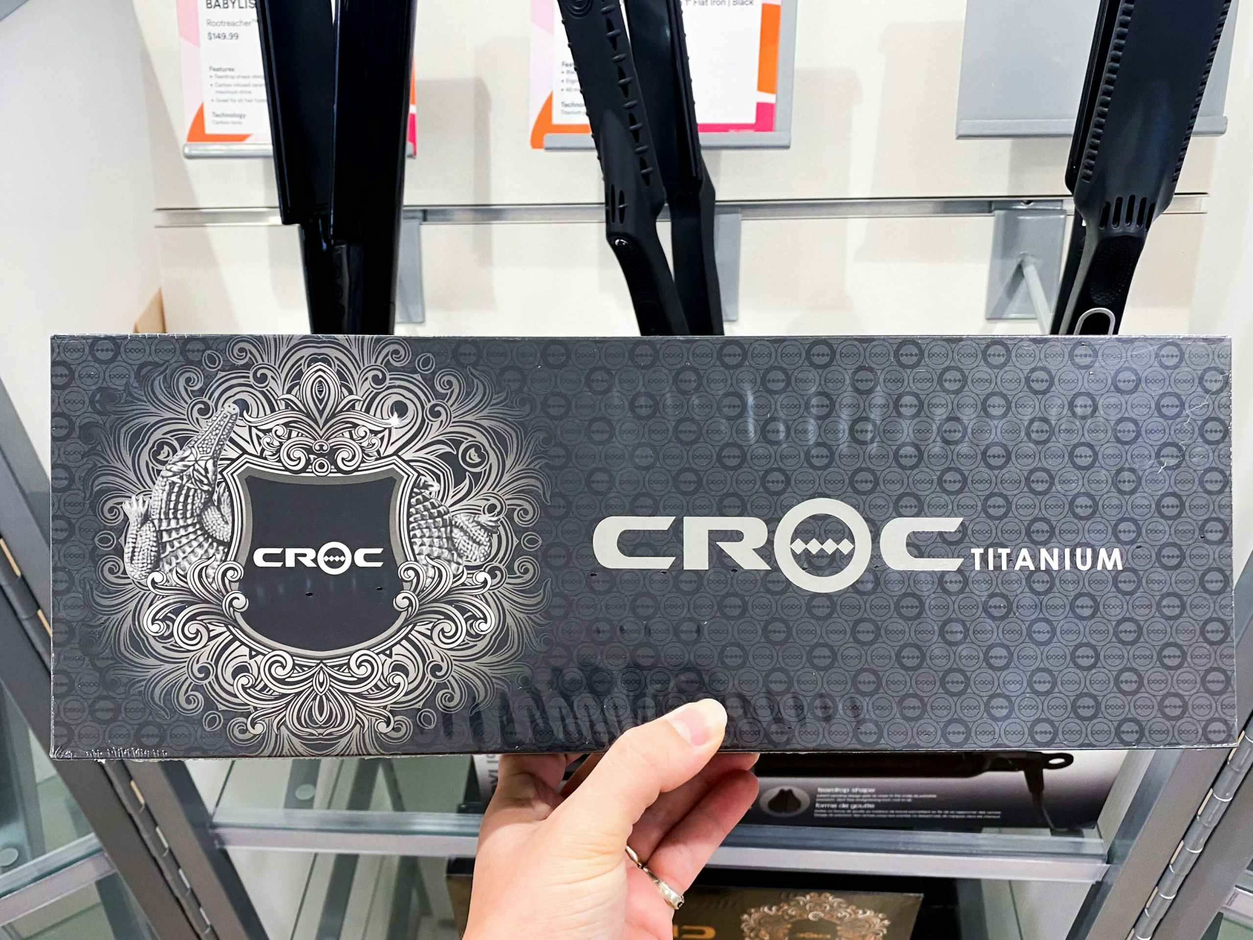 croc box being held in store