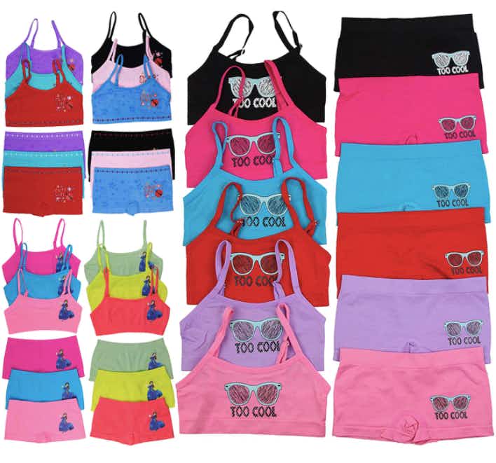 until gone 12-Piece Girls' Racerback or Cami Top and Bottom Set stock image 2022