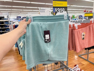 walmart avia fleece shorts hand holding