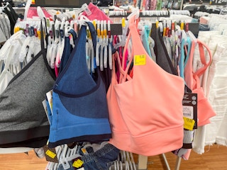 walmart avia sports bra clearance on display