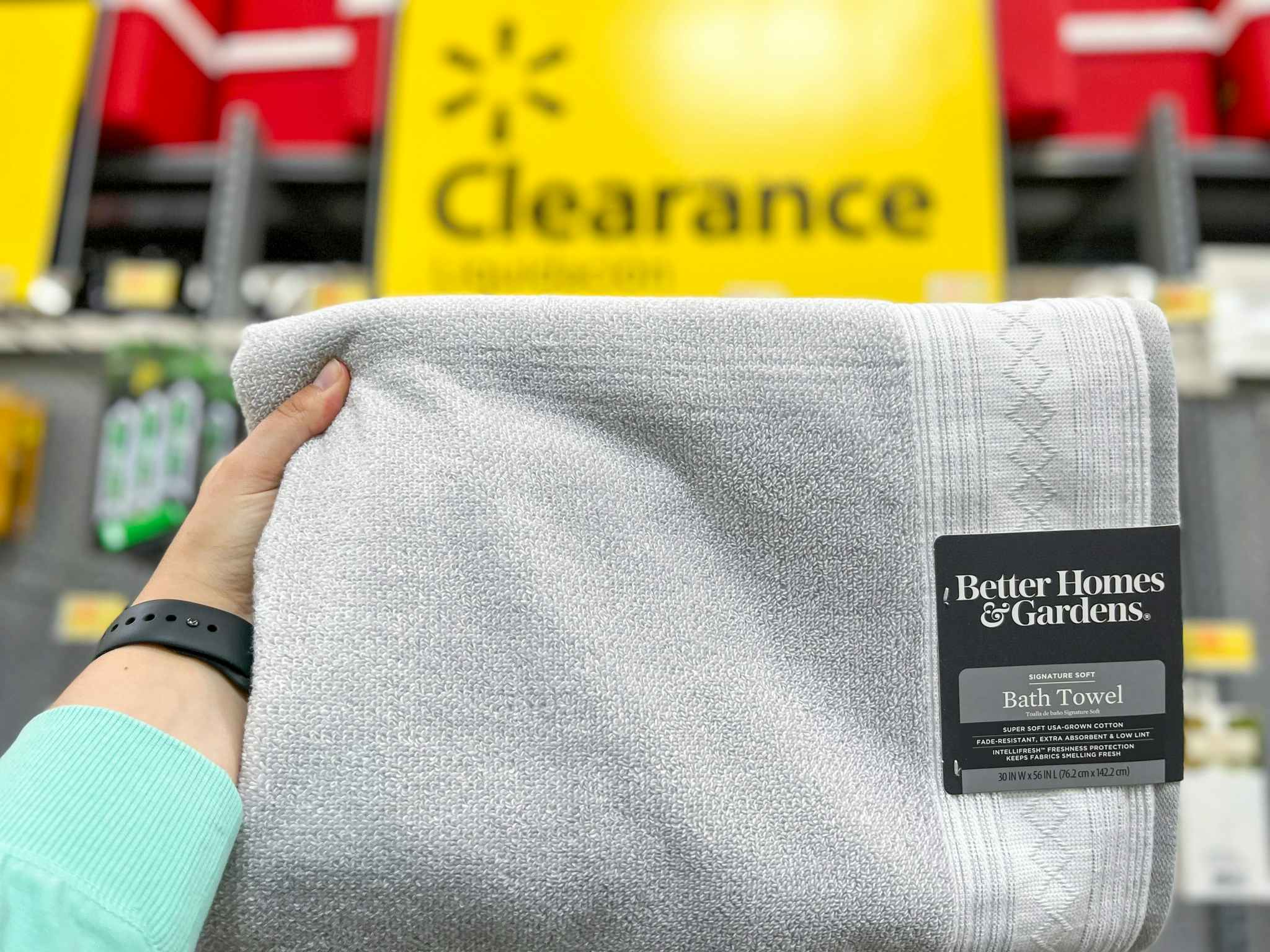 walmart better homes and gardens bath towel clearance hand holding