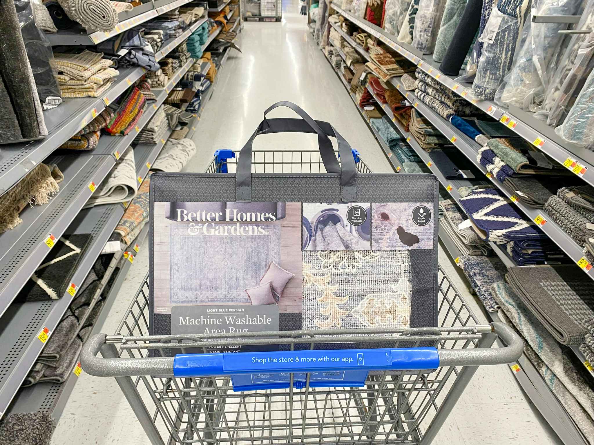 walmart better homes and gardens washable area rug in cart