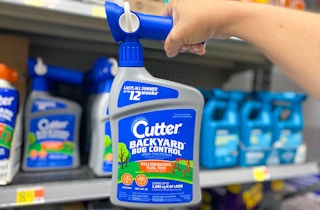 walmart cutter backyard bug control hand holding