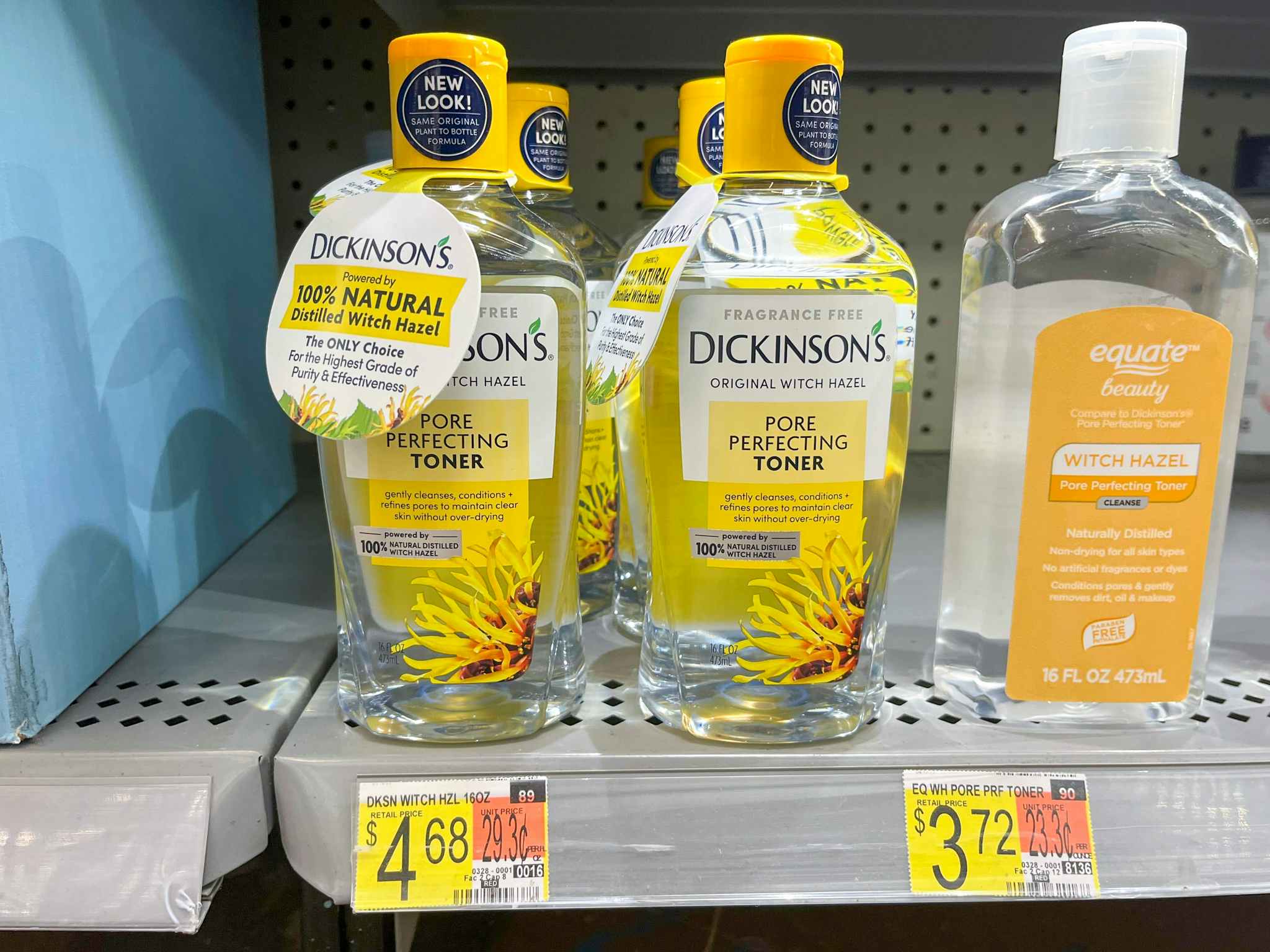 walmart dickinson pore perfecting toner on shelf