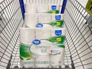 walmart great value toilet paper clearance in cart