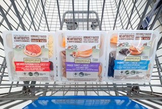 Greenfield Natural Meat Co. Lunch Kits in Walmart shopping cart