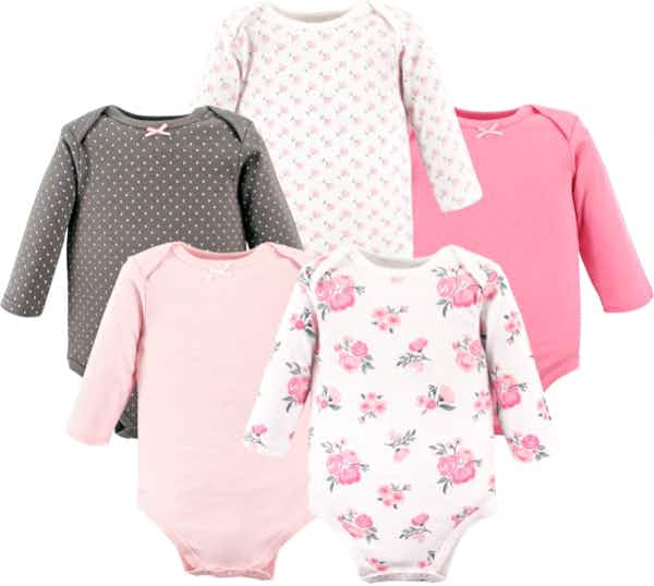 walmart-hudson-baby-5-pack-bodysuits-pink-floral-2022