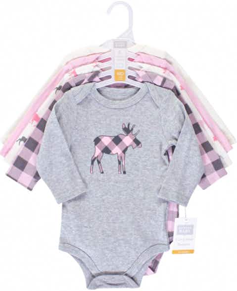 walmart-hudson-baby-5-pack-bodysuits-pink-moose-2022