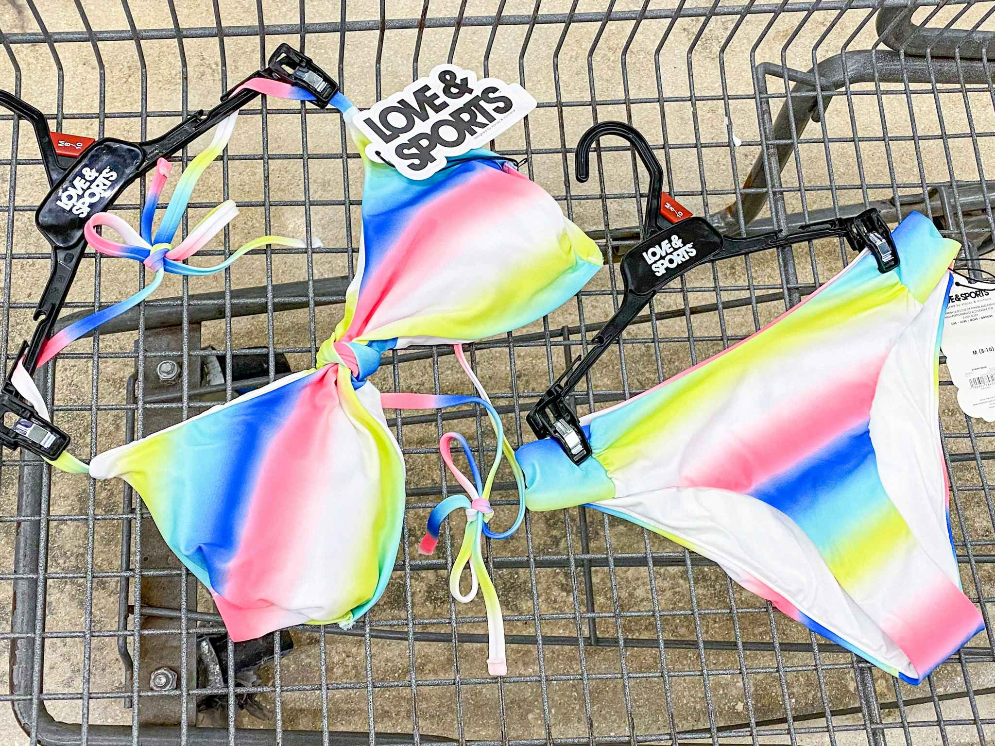 Love & Sports Bikini in Walmart shopping cart