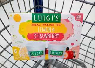 Luigi's Real Italian Ice in Walmart shopping cart