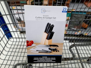 walmart mainstays kitchen cutlery and gadget set in cart
