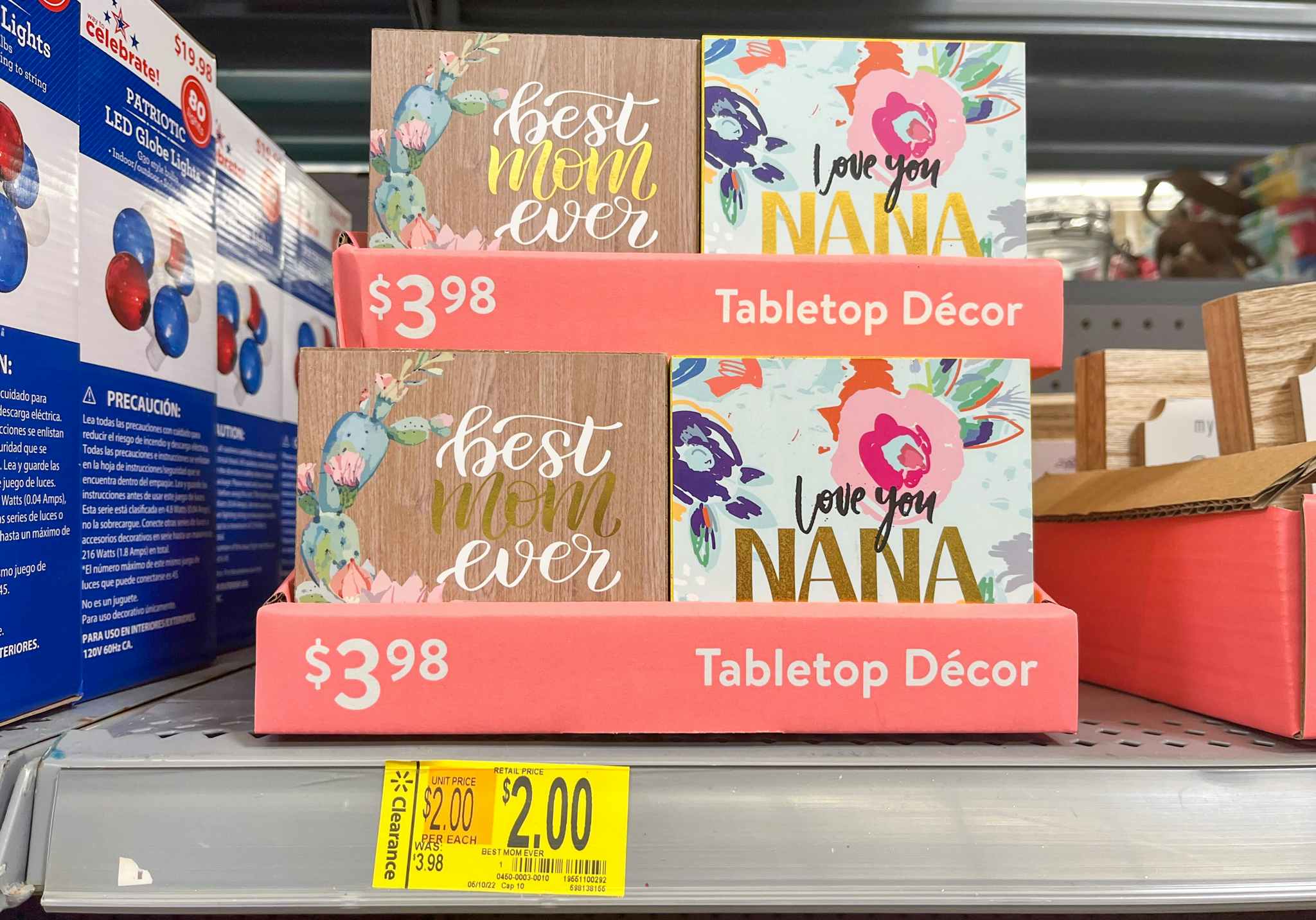walmart mothers day clearance best mom ever sign on shelf