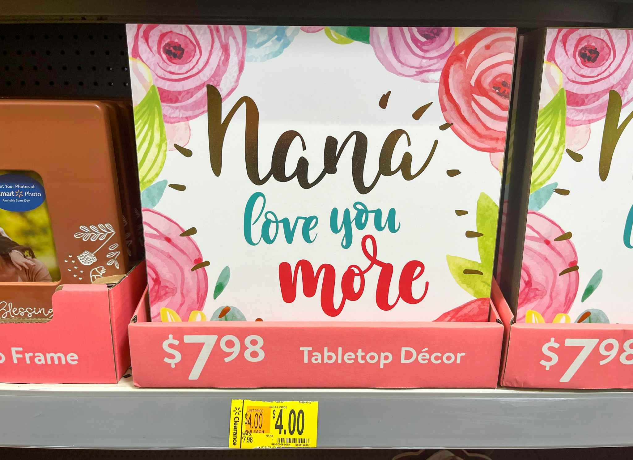 walmart mothers day clearance nana love sign on shelf