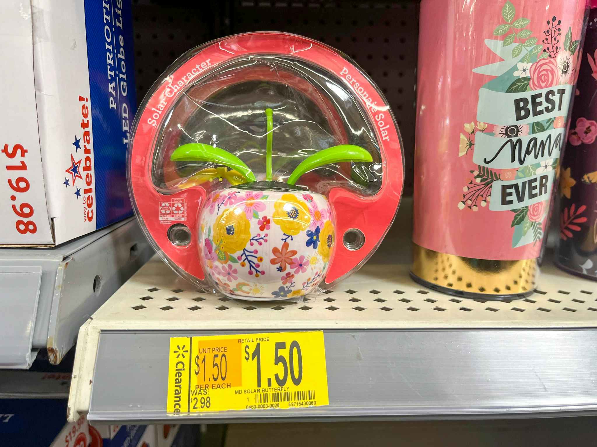 walmart mothers day clearance solar butterfly on shelf