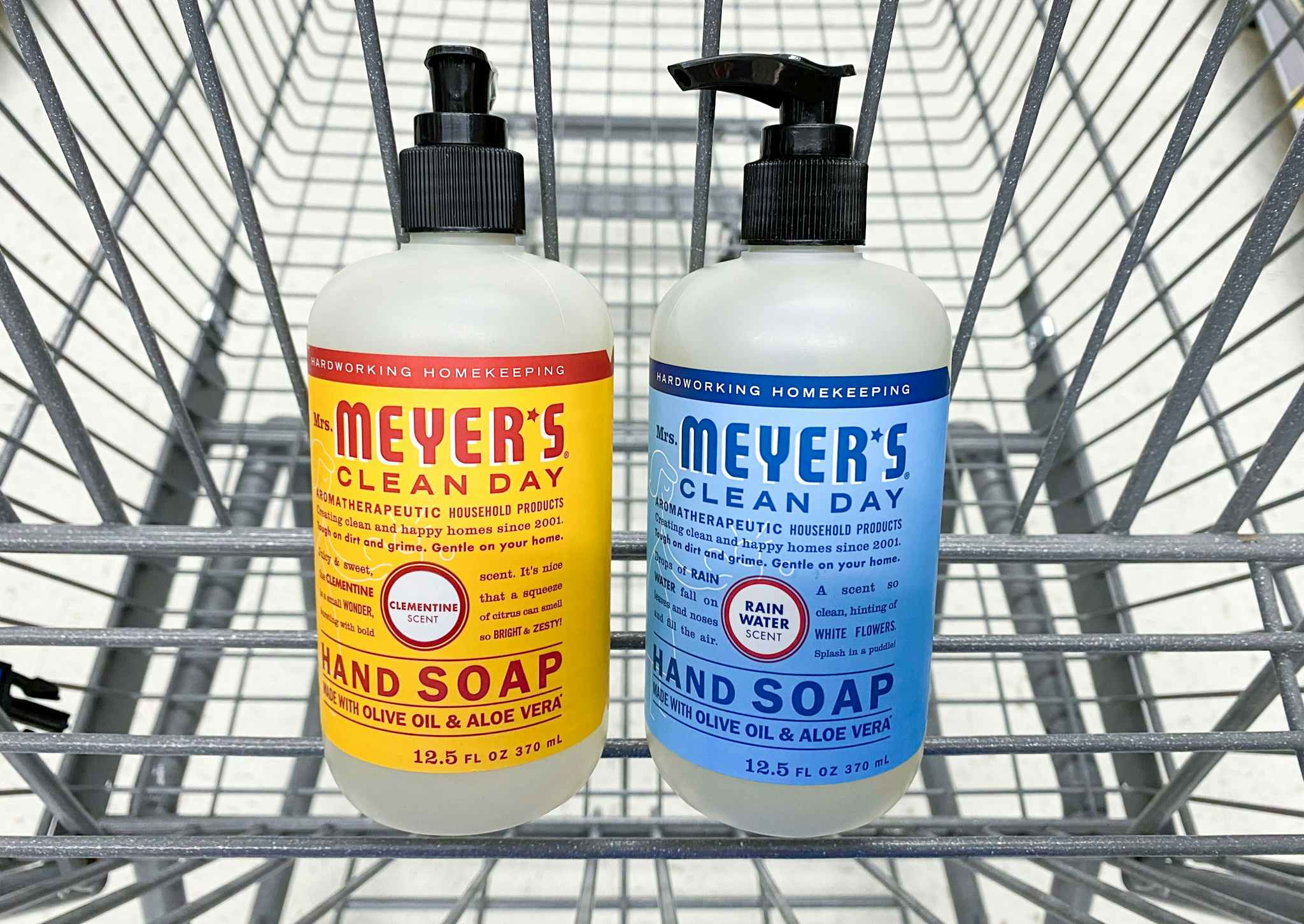 Mrs. Meyer's Hand Soap in Walmart shopping cart