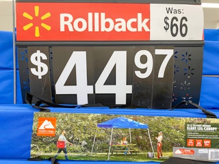 walmart ozark trail slant leg canopy on display