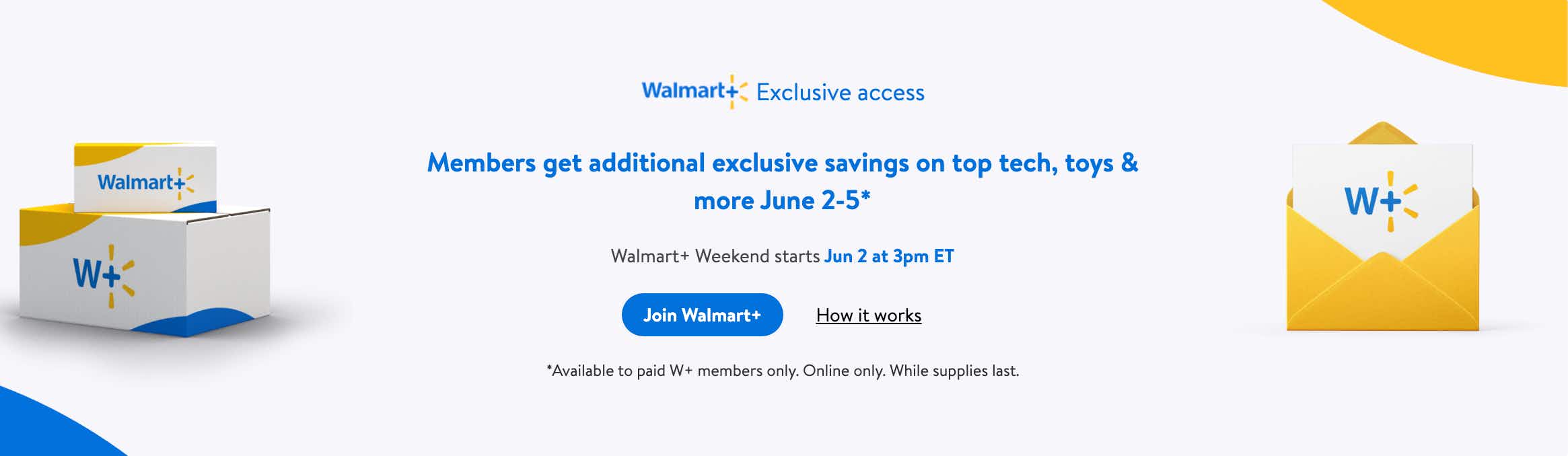 Walmart Plus Weekend Early Access announcement