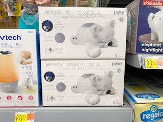 walmart purebaby sound machine and star projector on shelf