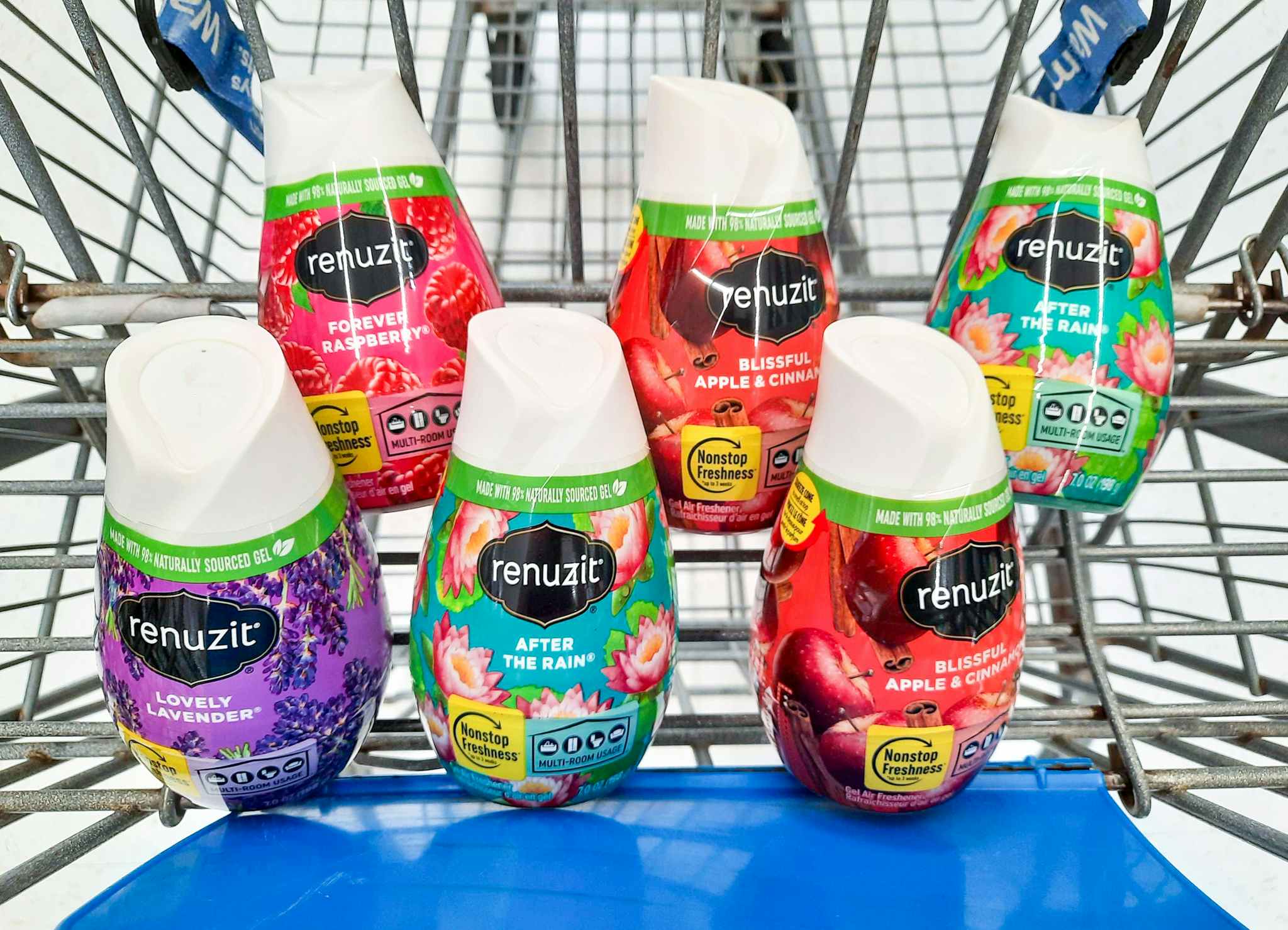 Renuzit Air Freshener Cones in Walmart shopping cart