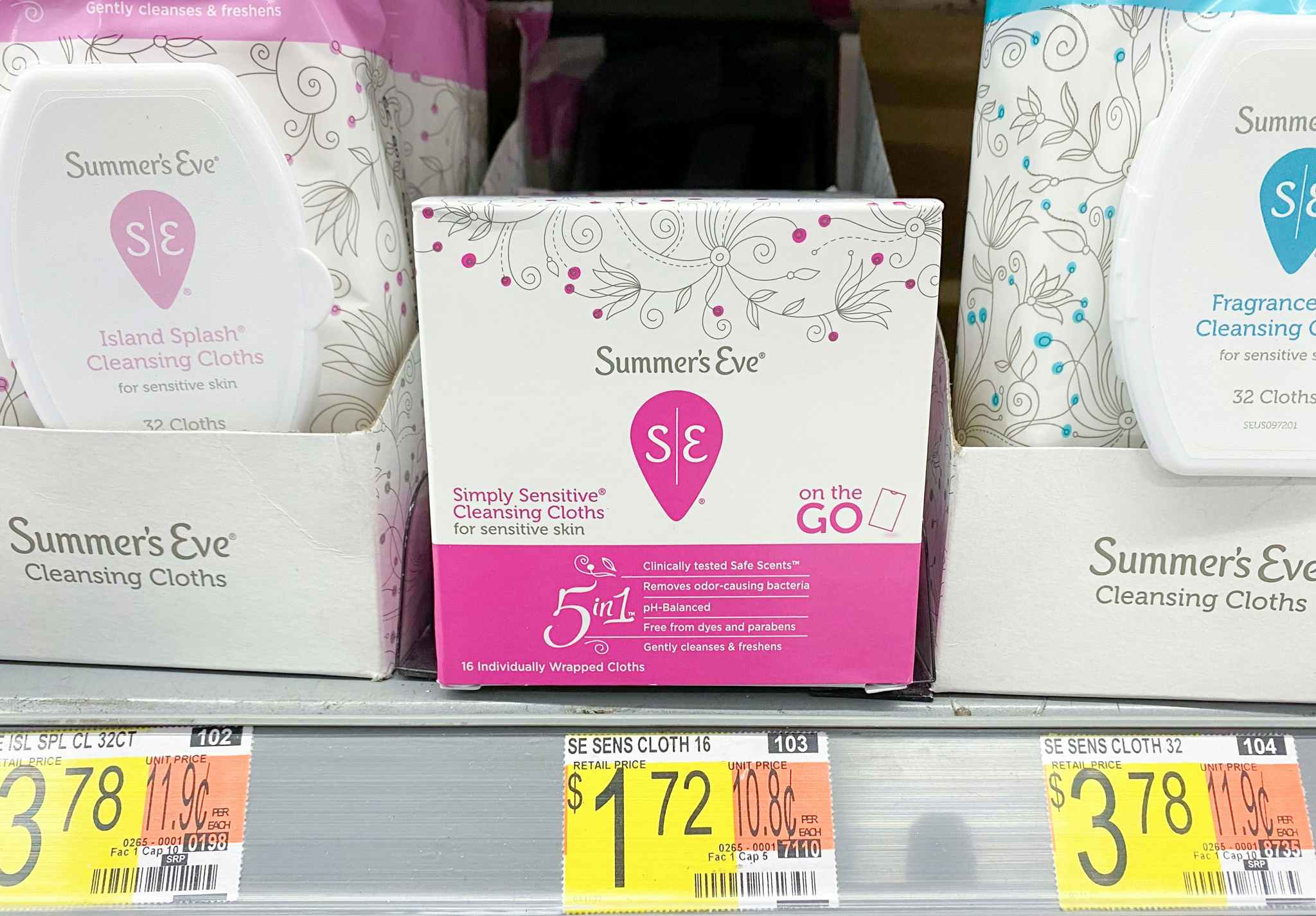 Summers Eve Cleansing Cloths at Walmart