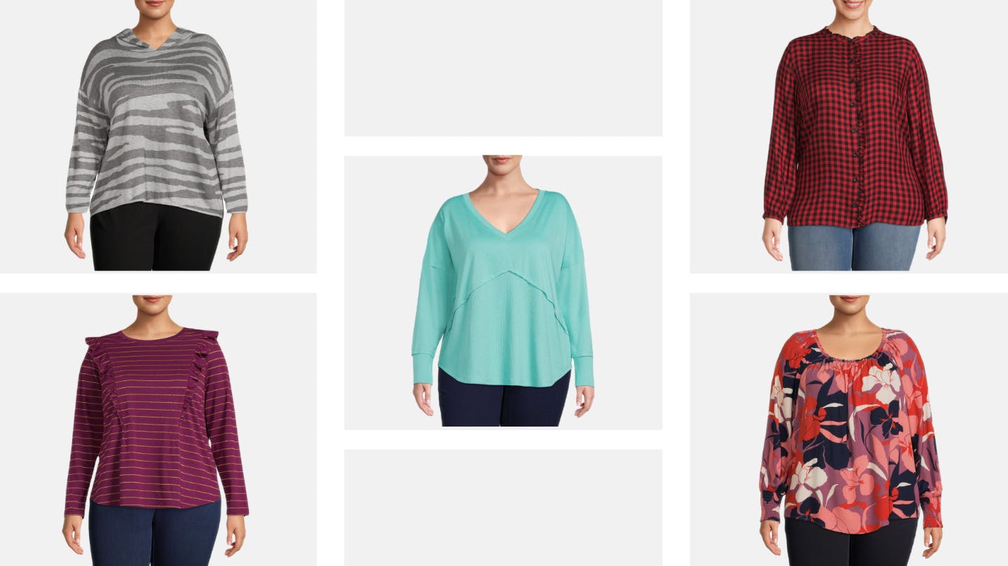 Terra \u0026 Sky Plus-Size Tops on Clearance 