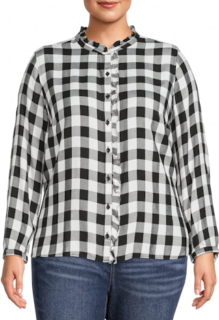 walmart-terra-and-sky-ruffle-plaid-top-2022