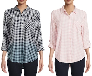 walmart time and tru long sleeve button shirt 2022 1653400861 1653400861