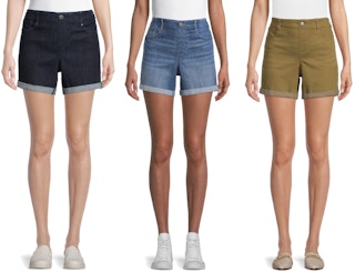 walmart time and tru pull on denim shorts 2022 1652199626 1652199626