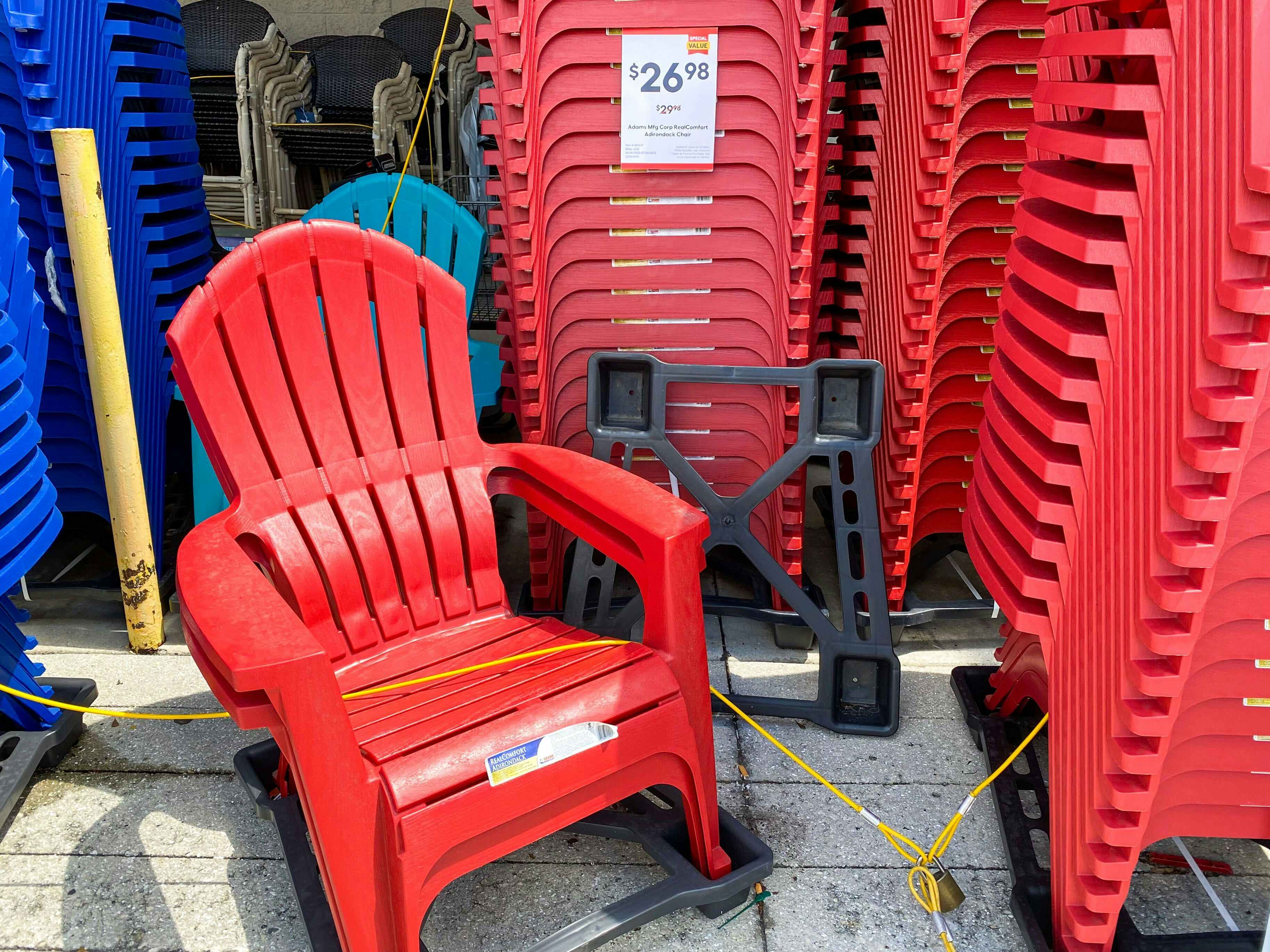 plastic adirondack chairs on sale at Lowe's