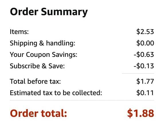 amazon arm and hammer order summary
