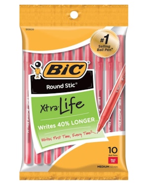 Redpens in an orange pack on a white background