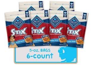 Six packs of Blue Buffalo Dog Treat Sticks