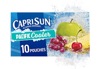 A pack of 10 Capri Sun juice drinks.