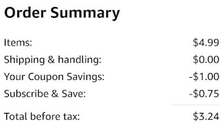 An Amazon order summary ending in $3.24.