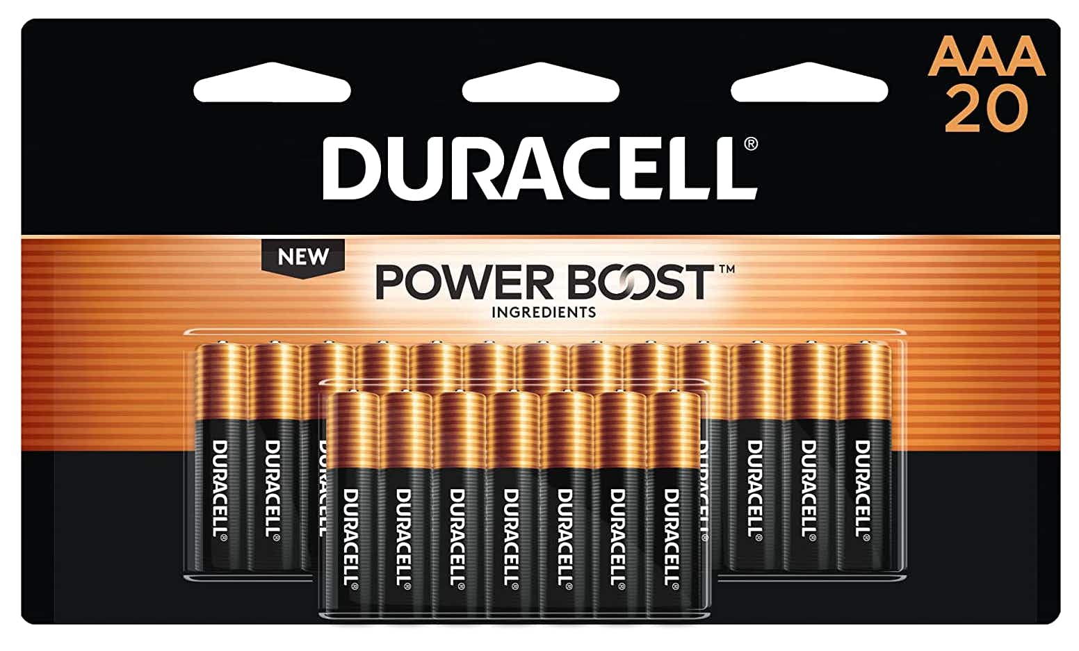 20 count pack of AAA Duracell Batteries