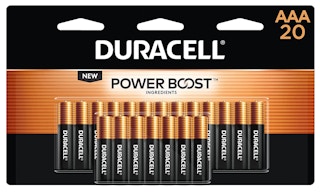 20 count pack of AAA Duracell Batteries