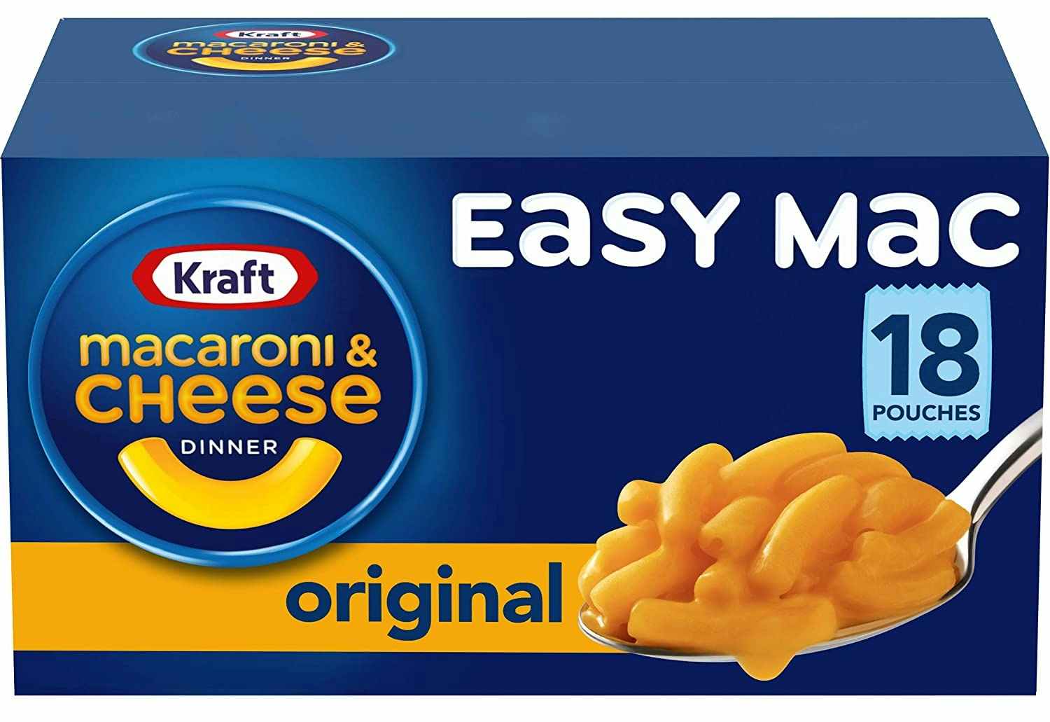 A box of Kraft Easy Mac on a white background.
