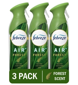 Three green can on a white background