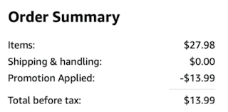 Screenshot of the total