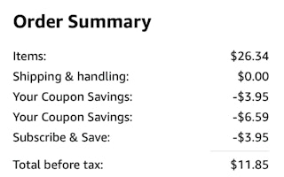 A screenshot of the total price