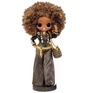 Doll standing on a white background