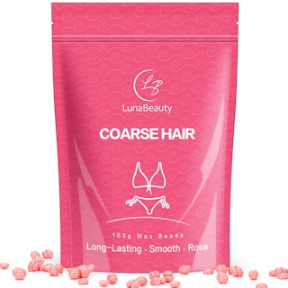 A rose scented bag of hard wax beads.