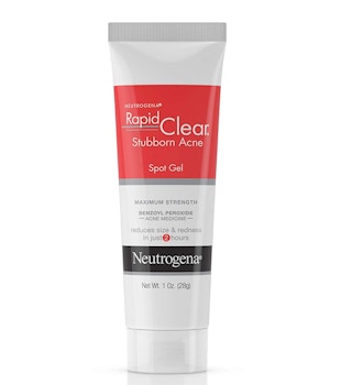 Red and white tube on a white background